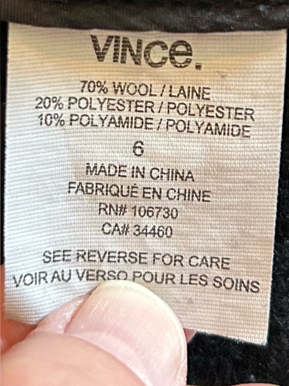 Vince Women's Tweed Jacket with Faux Leather Pockets - Picture 7 of 8